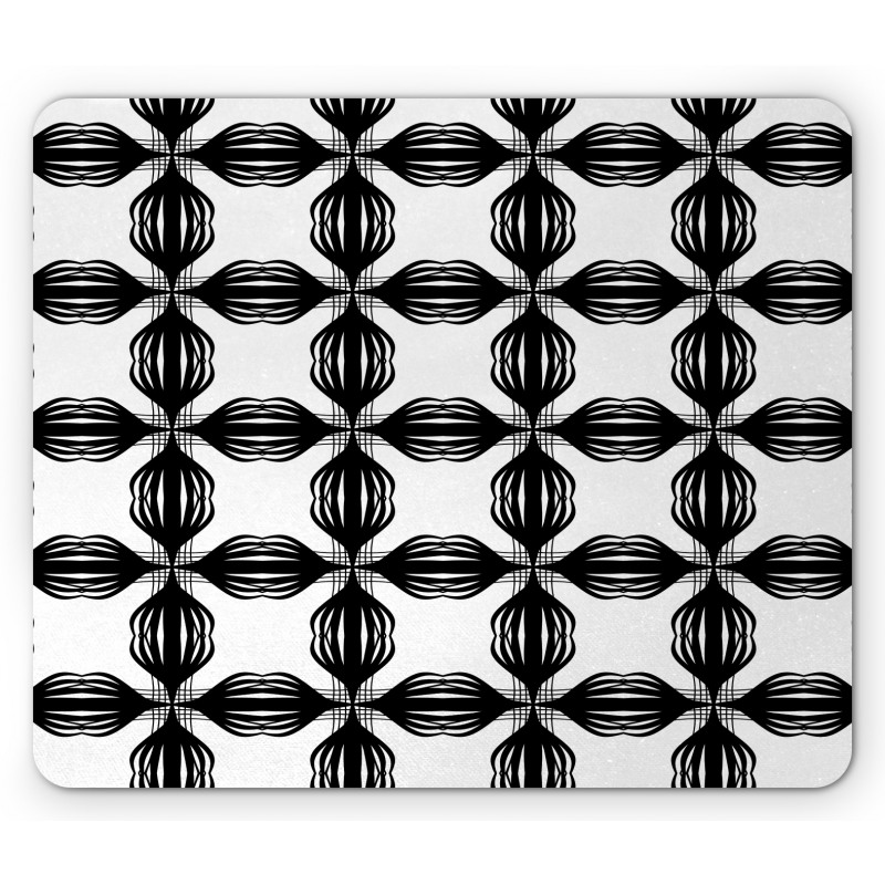 Monochrome Abstract Items Mouse Pad