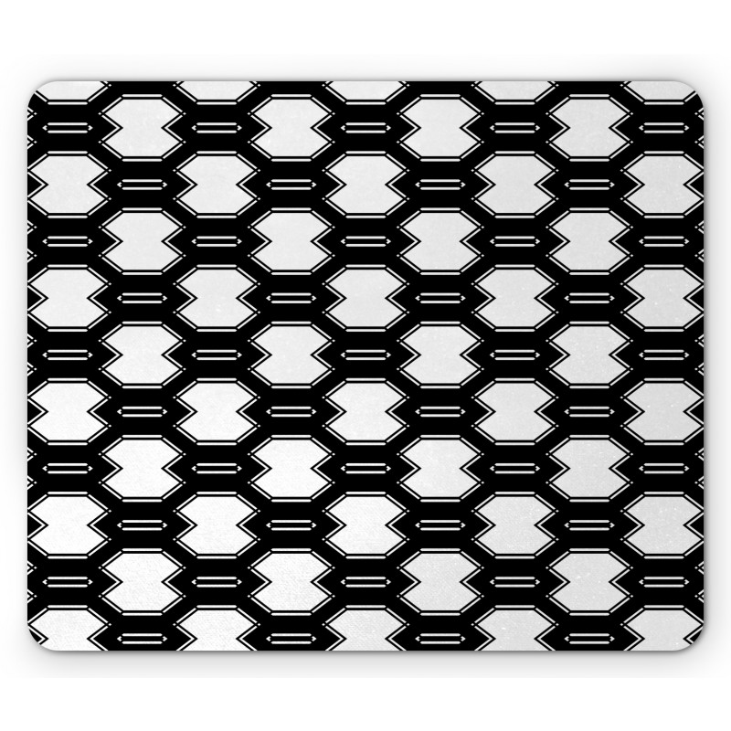 Monochrome Polygonal Grid Mouse Pad