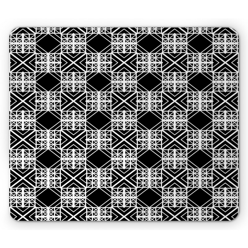 Artwork of Squares Stripes Mouse Pad