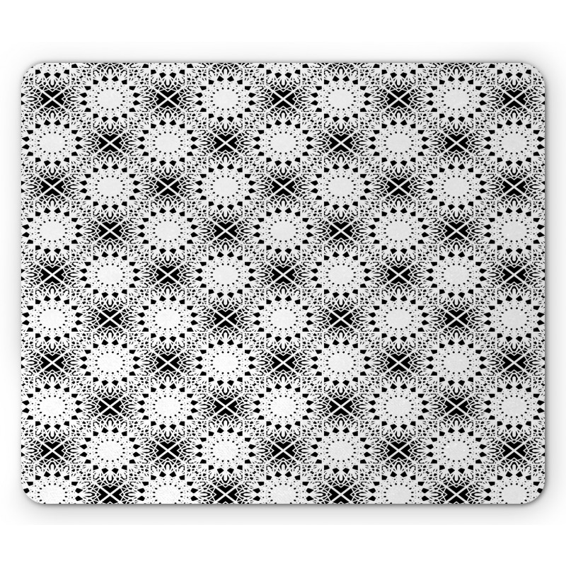 Sun Inspired Motifs Squares Mouse Pad