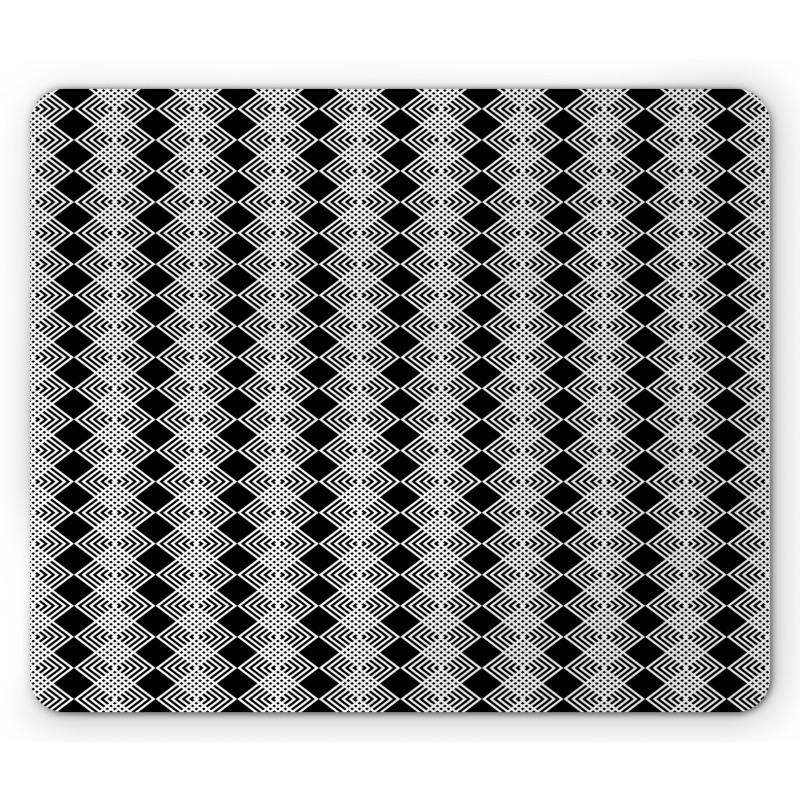 Modern Concentric Squares Mouse Pad