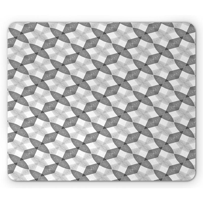 Nested Modern Rhombuses Mouse Pad