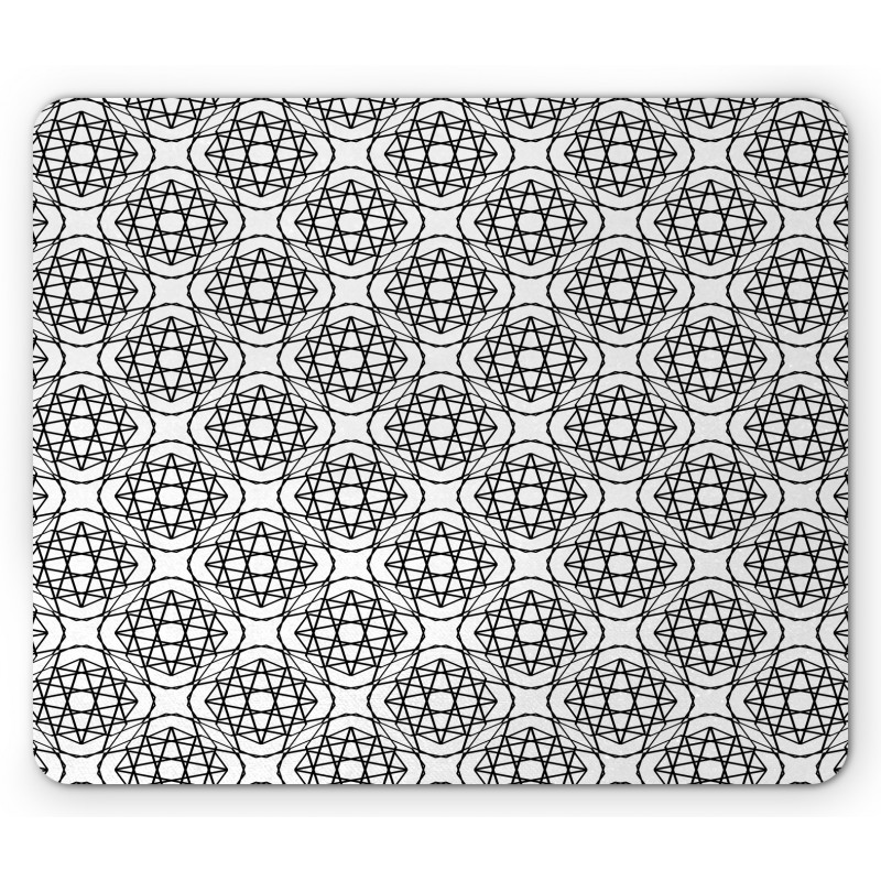 Hand Drawn Star Lattices Mouse Pad