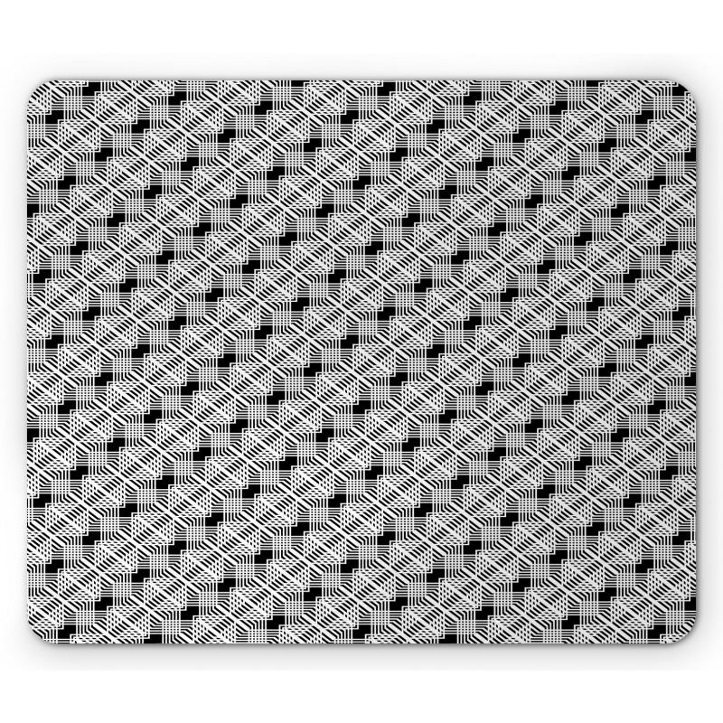 Abstract Zigzags Lattice Mouse Pad