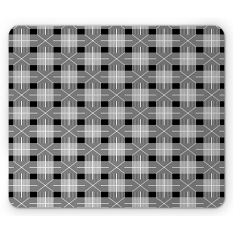 Gingham Inspired Pattern Mouse Pad