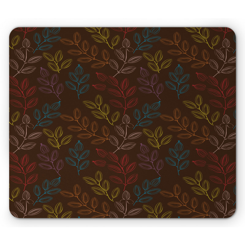 Colorful Branches with Buds Mouse Pad