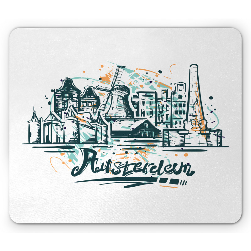 City Scenery Painting Mouse Pad