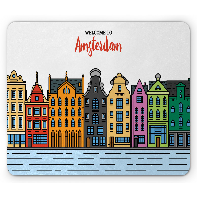 Colorful Graphic Street Mouse Pad