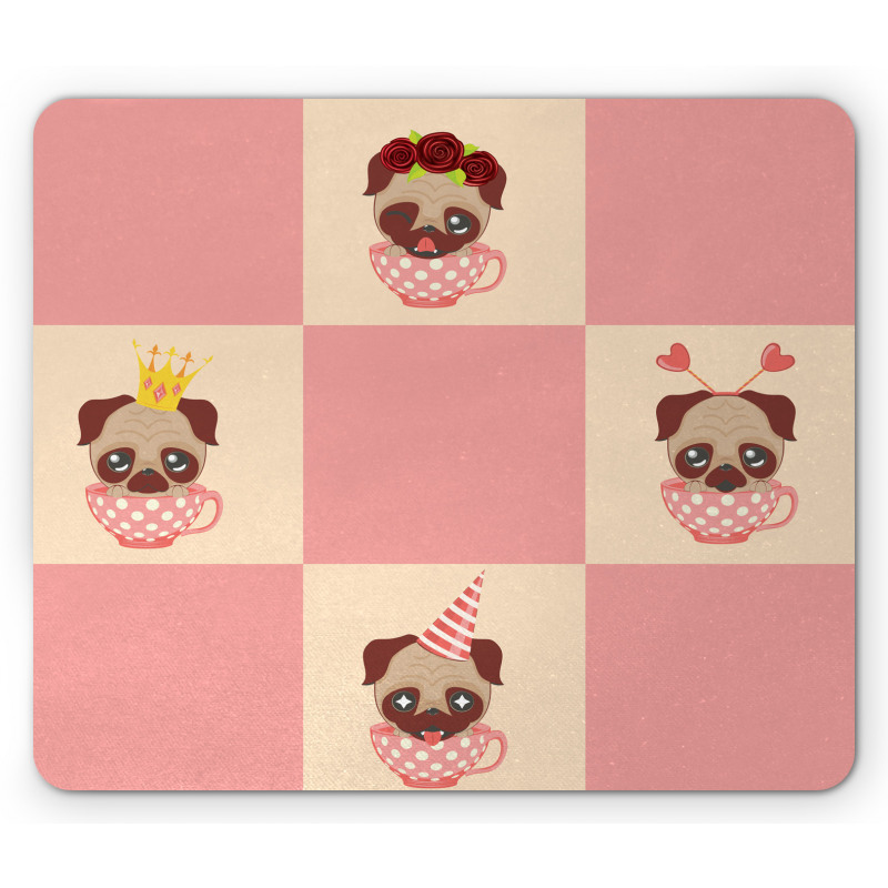 Kawaii Style Characters Mouse Pad