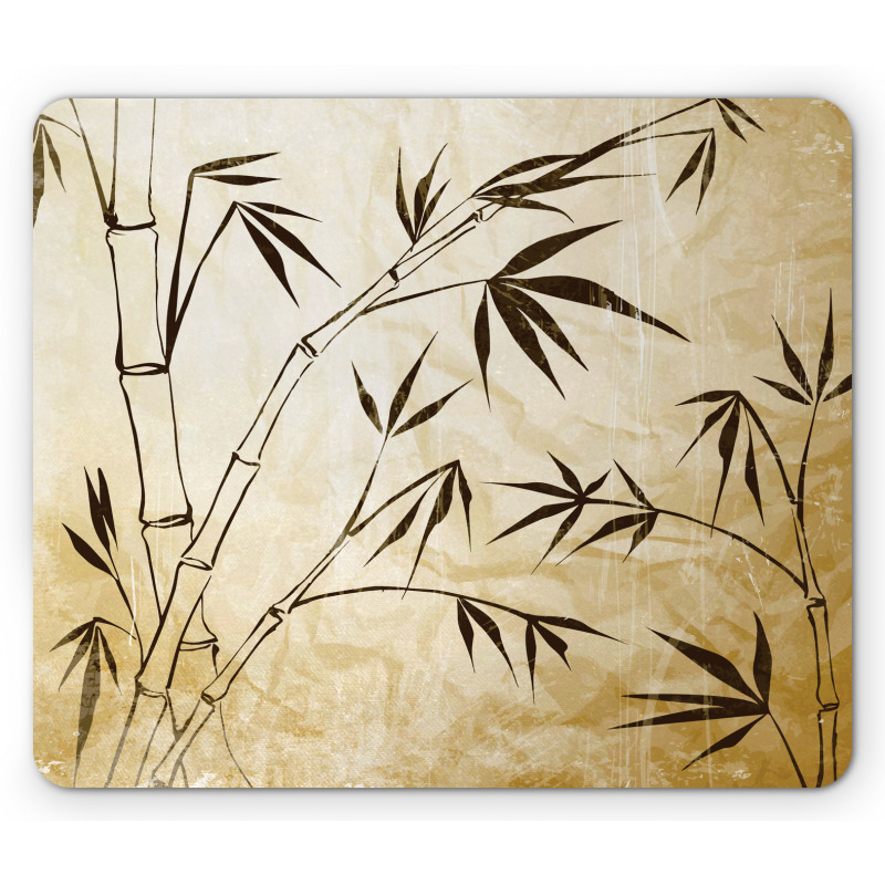 Gradient Bamboo Leaves Mouse Pad