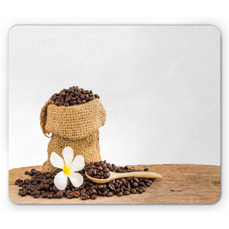 Spoon Flower and Burlap Sack Mouse Pad