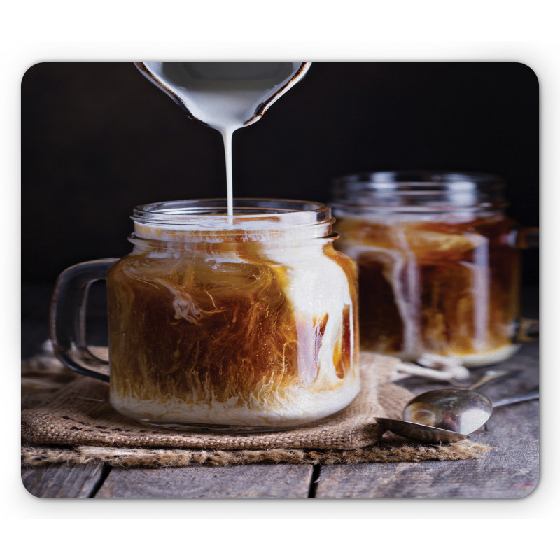 Iced Drink Milk Mason Jars Mouse Pad