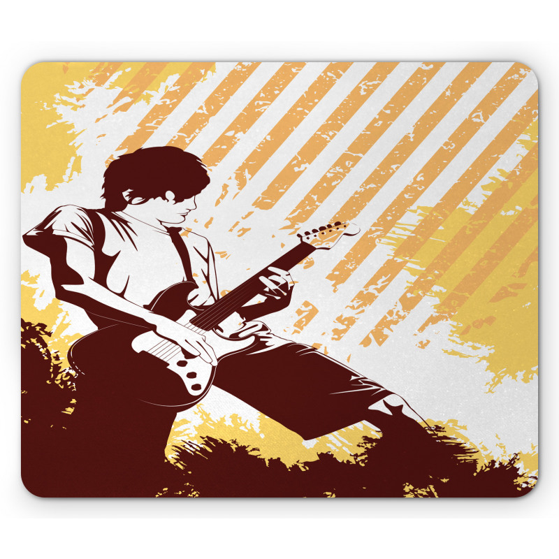 Sketchy Stripes Young Boy Mouse Pad