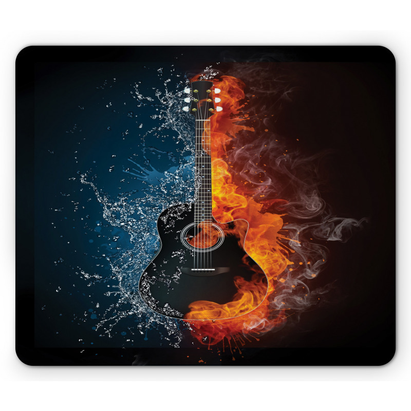 Water and Fire Effect Design Mouse Pad