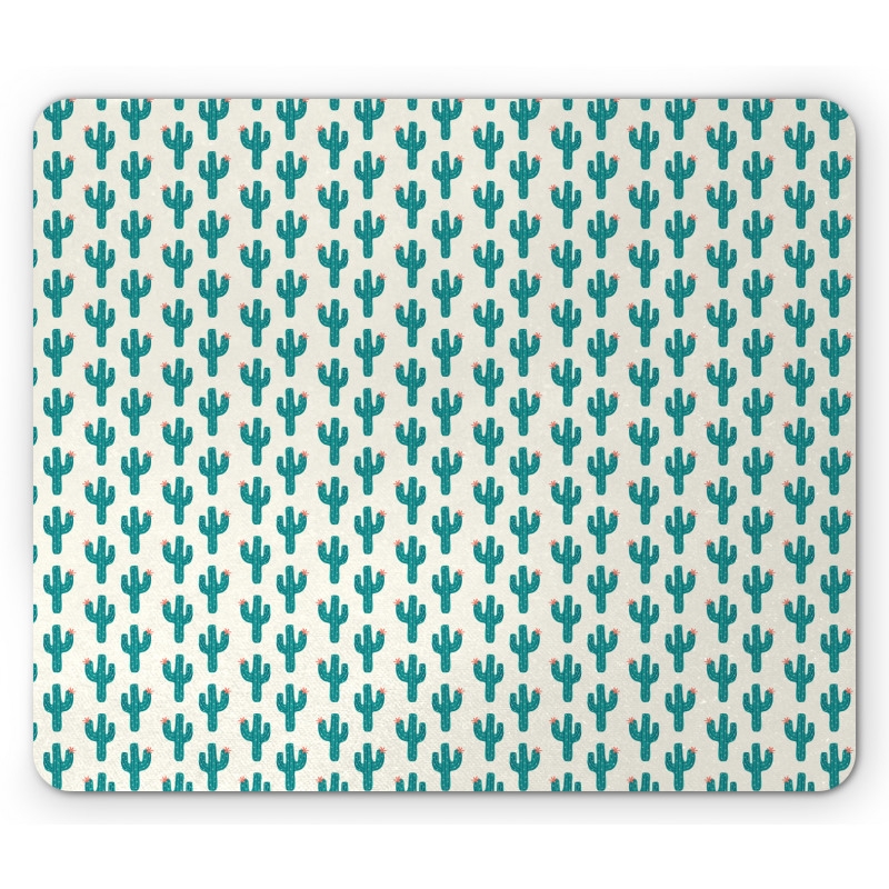 Doodle Cacti Flower Mouse Pad