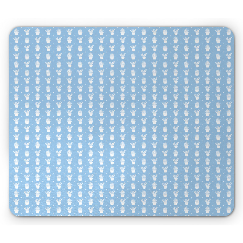 Repeated Succulents Mouse Pad