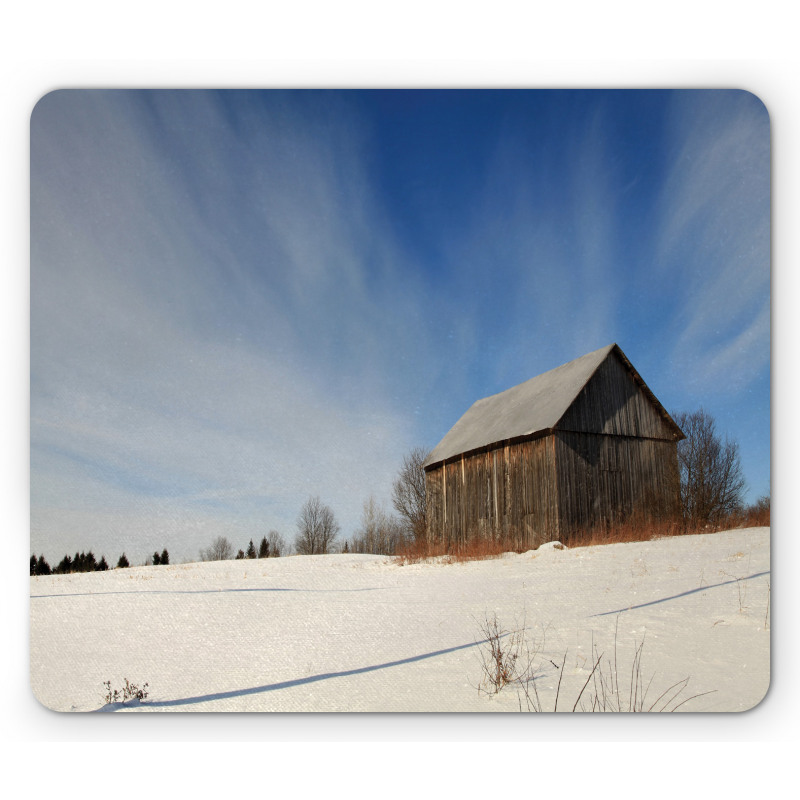 Abandoned Barn Winter Mouse Pad