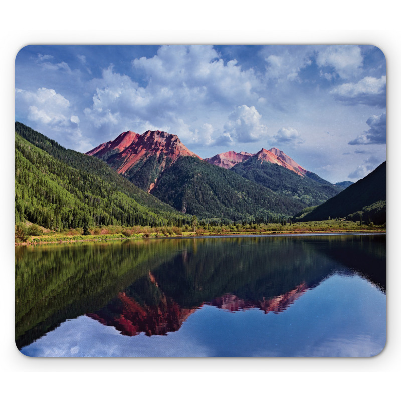 Red Iron Peaks on Lake Mouse Pad