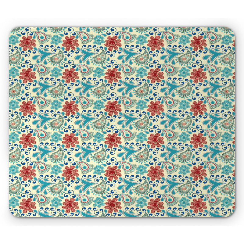 Flowers Folk Motifs Mouse Pad