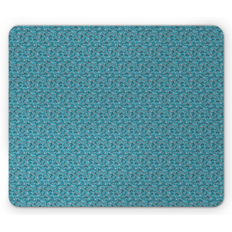 Curvy Leave Ornaments Mouse Pad