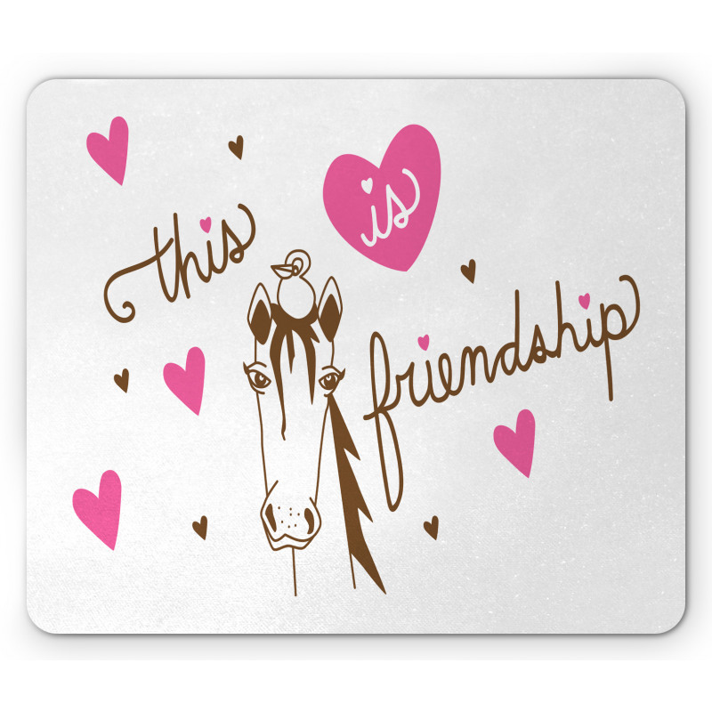 This is Friendship Horse Bird Mouse Pad