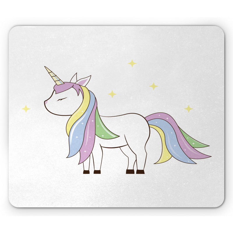 Horse Childish Doodle Mouse Pad