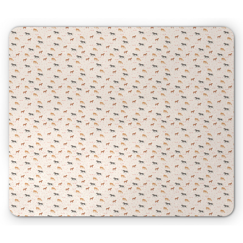 Farm Party Horse Polka Dots Mouse Pad