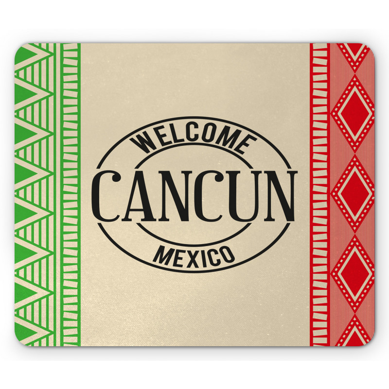 Welcoming Text Flag Colors Mouse Pad