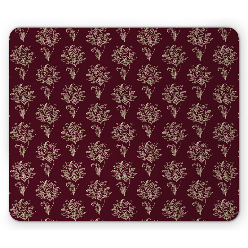 Damask Style Motifs Graphic Mouse Pad