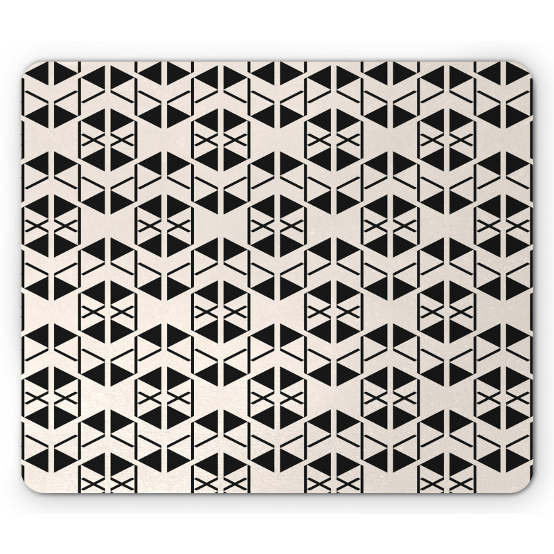 Modern Retro Shapes Art Mouse Pad