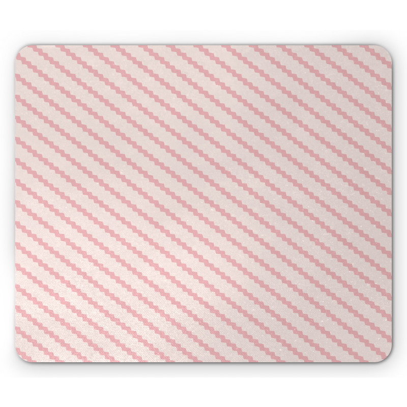 Diagonal Curved Stripes Mouse Pad