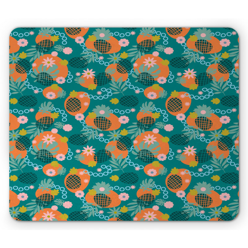 Abstract Monstera Leaves Mouse Pad