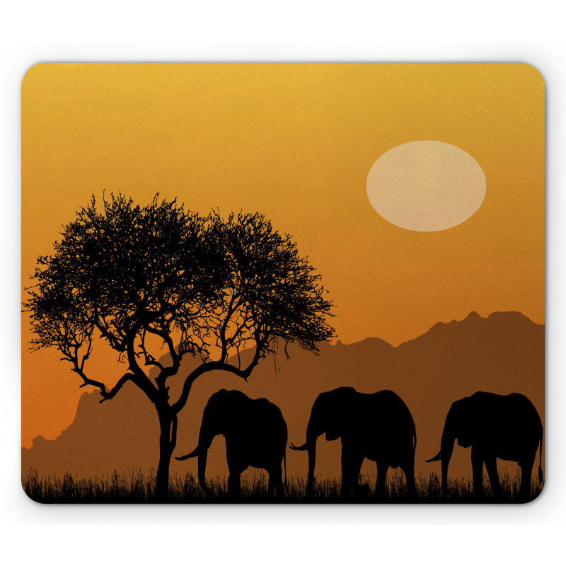 African Silhouette Nature Mouse Pad