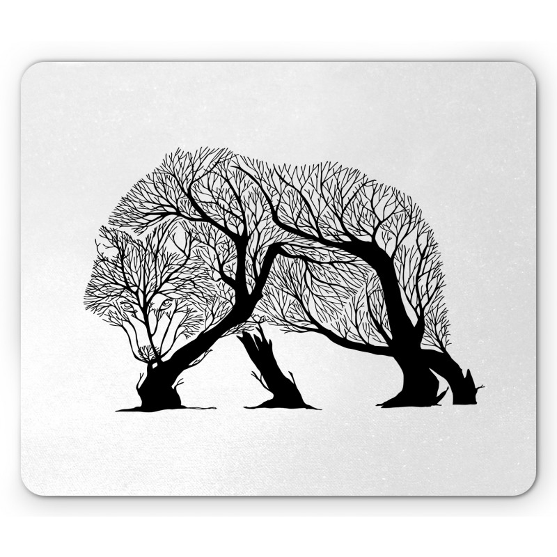 Woods with Trees in Wind Mouse Pad