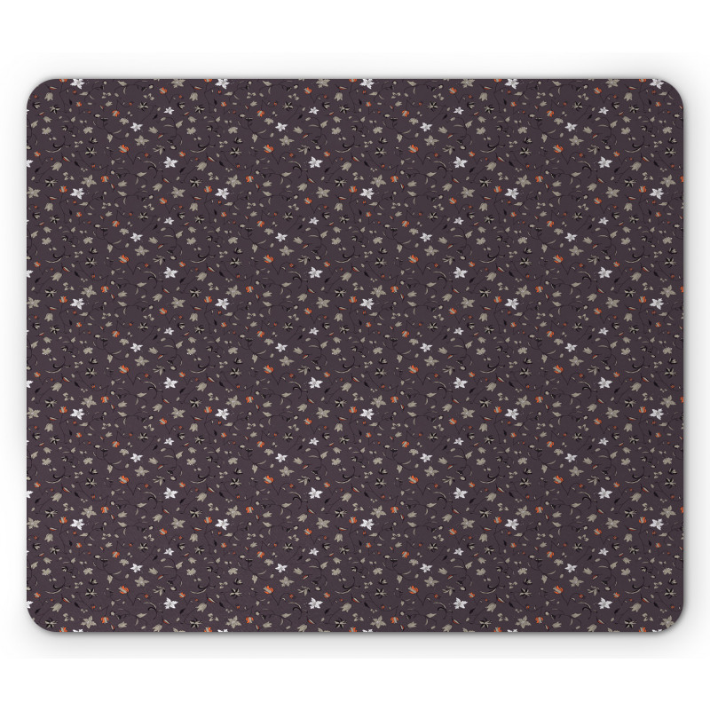 Autumn Spread Flowers Art Mouse Pad