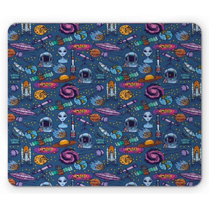 Hand Drawn Outer Space Mouse Pad