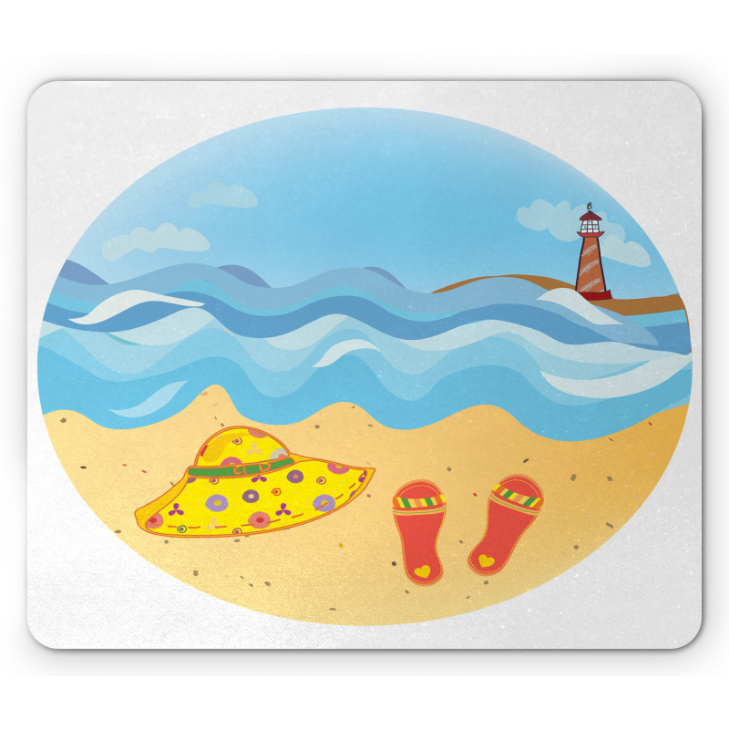 Minimal Doodle Ocean Mouse Pad