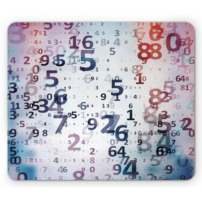 Digital Code Numbers Mouse Pad
