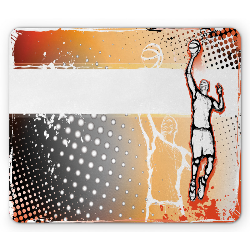 Basketball Doodle Art Mouse Pad