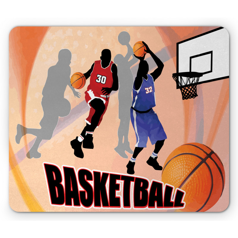 Vintage Basketball Art Mouse Pad