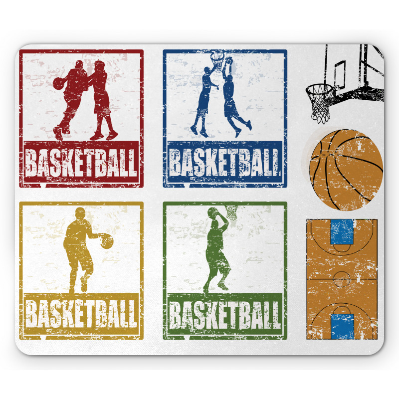 Grunge Basketball Sport Mouse Pad