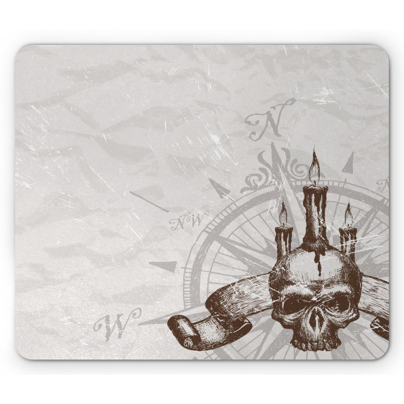 Priate Skull Compass Mouse Pad