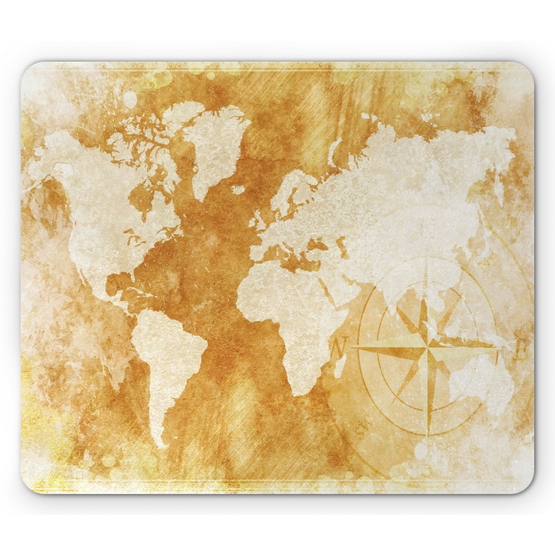 Old Fashioned World Map Mouse Pad