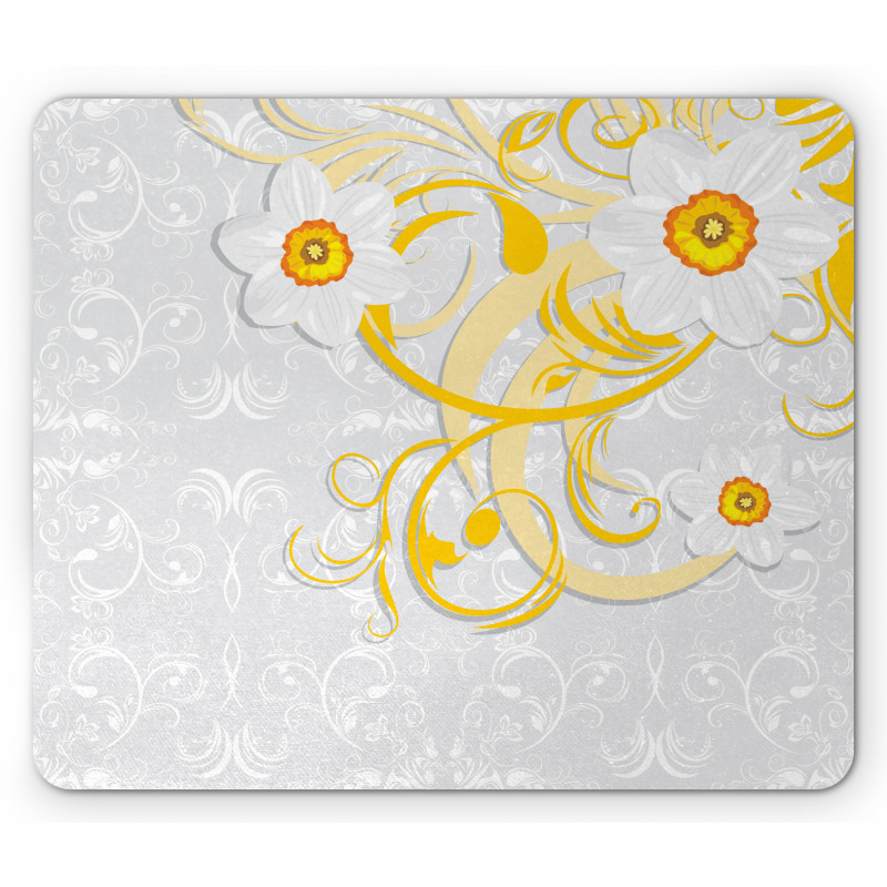 Daffodils Ornaments Art Mouse Pad