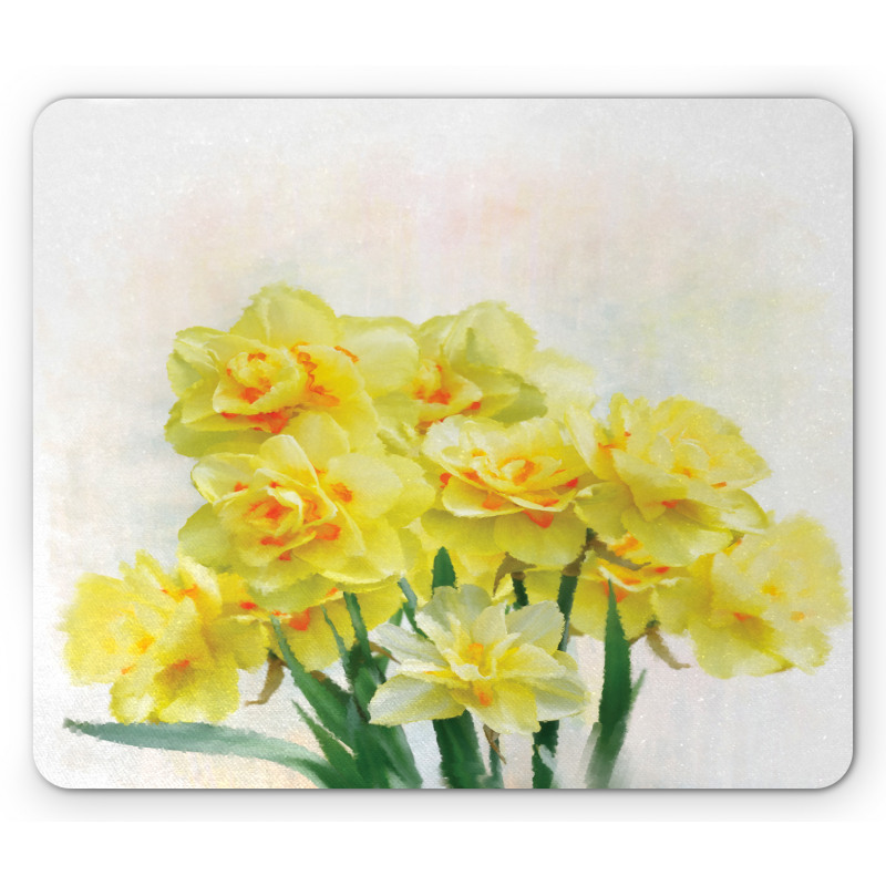 Paint of Daffodils Bouquet Mouse Pad