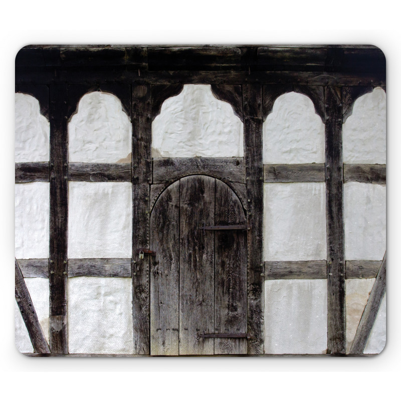 Grunge Farmhouse Door Mouse Pad