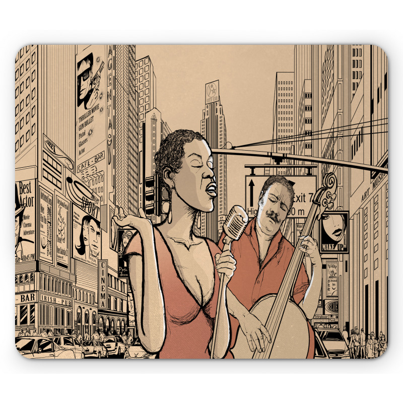 Jazz Singer Guitarist Mouse Pad