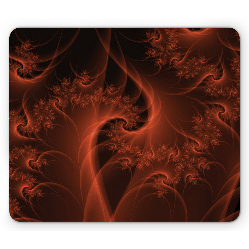 Digital Swirls Floral Mouse Pad