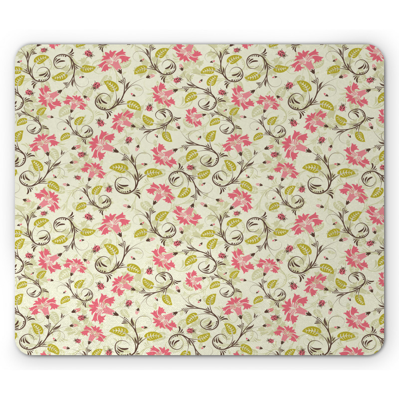 Bridal Flower Patterns Mouse Pad