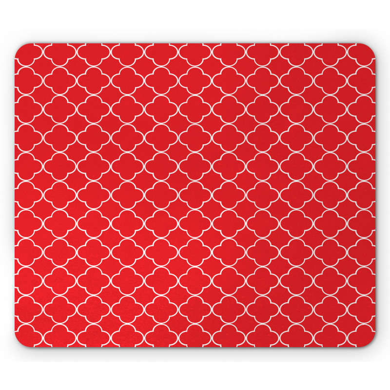 Royal Quatrefoil Motif Mouse Pad